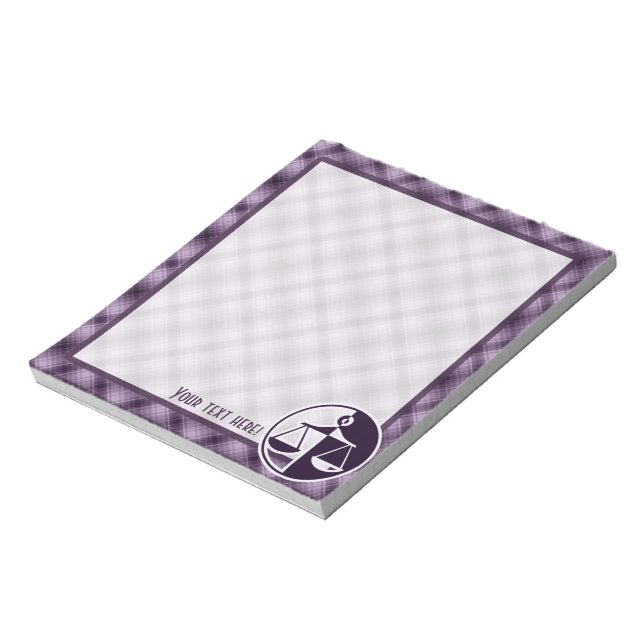 Purple Justice Scales Notepad (Rotated)