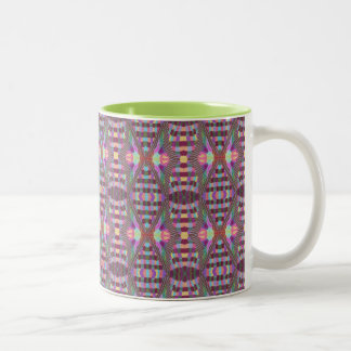 Purple Kaleidoscope 11 oz Two-Tone Mug