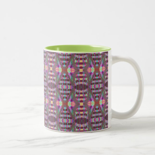 Purple Kaleidoscope 11 oz Two-Tone Mug (Right)