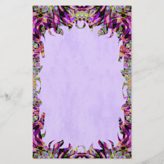 Purple Kaleidoscope Blank Stationery