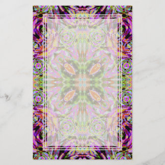 Purple Kaleidoscope Blank Stationery