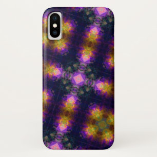 Purple Kaleidoscope Cross Pattern iPhone X Case