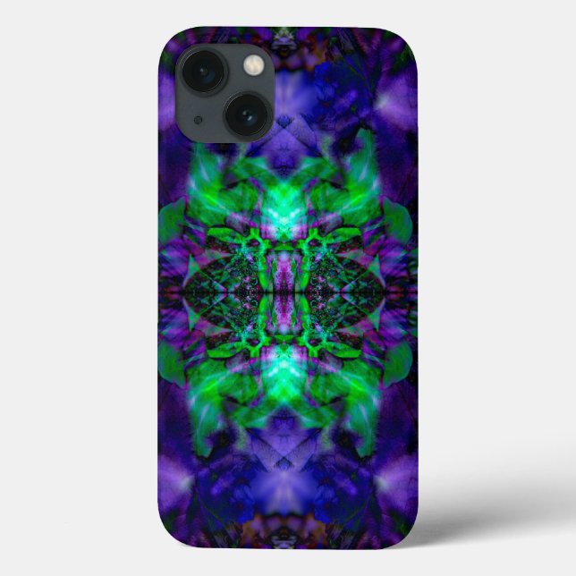 Purple kaleidoscope flower pattern Case-Mate iPhone case (Back)
