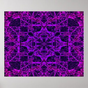 Purple kaleidoscope pattern poster