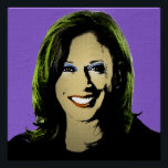 Purple Kamala Harris Pop Art Poster<br><div class="desc">Political Pop Art Gear and Political Gifts from PolitiClothes.com & PolitiCardz.com Find the Most Unique Election and Political Gifts Including: Political T-shirts, Political Bumper Stickers, Political Buttons, Political Posters, Political Pins, Political Cards, Political Mugs, Political Posters, Political Signs and More! Political Art & Gear: http://www.PolitiClothes.com Political Cards & Gifts: http://www.PolitiCardz.com...</div>