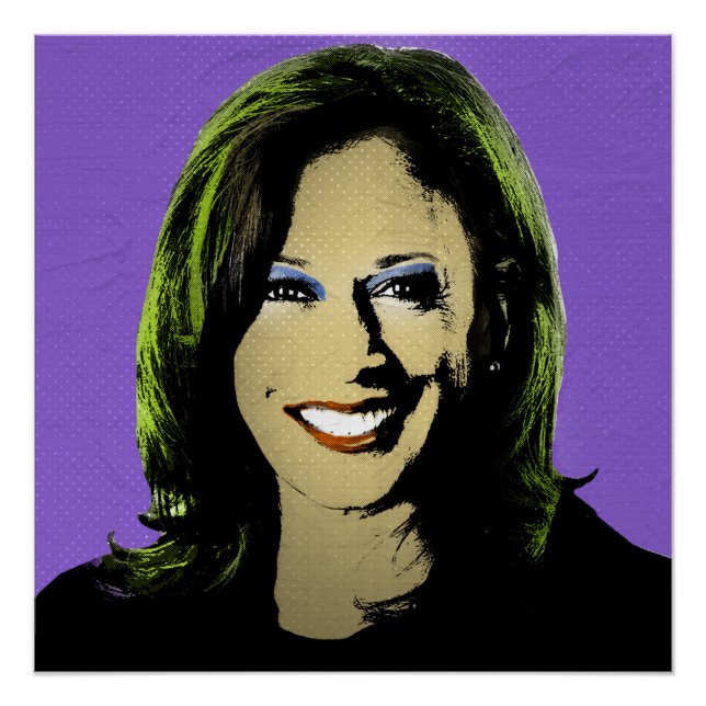 Purple Kamala Harris Pop Art Poster (Front)