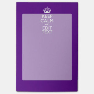 Purple Keep Calm And Have Your Text Easily Post-it Notes