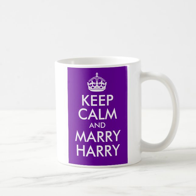 Purple Keep Calm and Marry Harry Coffee Mug (Right)