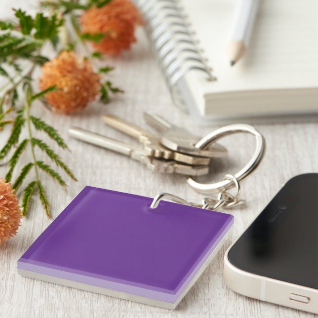 Purple Keychains | Custom Personalised Key Chain (Front Right)