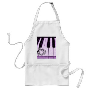 Purple Keys & Music Notes_ Standard Apron