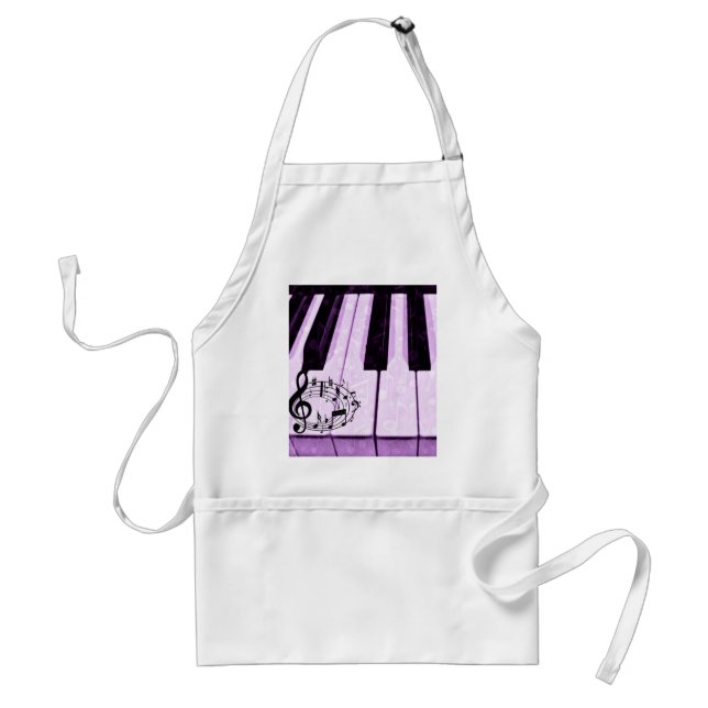 Purple Keys & Music Notes_ Standard Apron (Front)