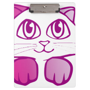 Purple Kitty Clipboard