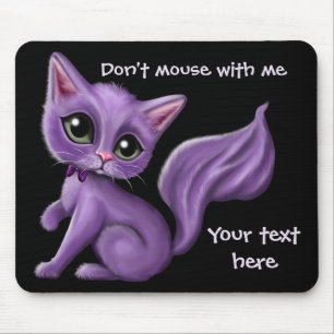 Purple Kitty Mouse Pad