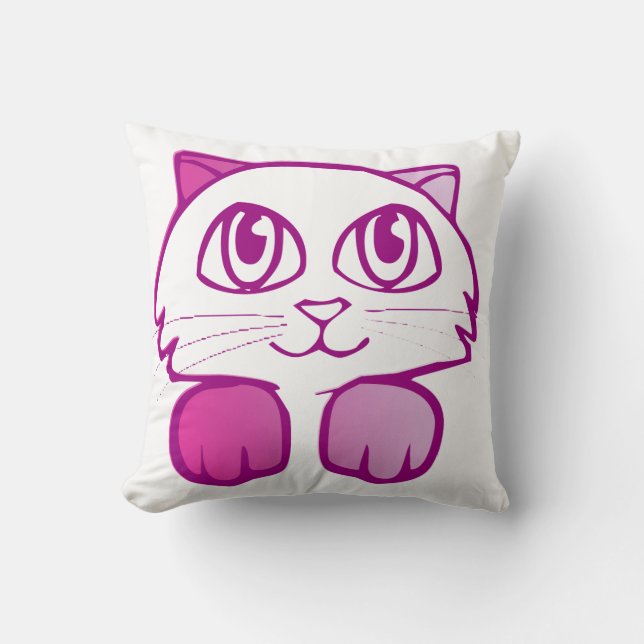Purple Kitty Pillow (Front)