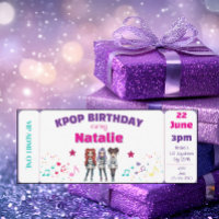 Purple KPOP Birthday Concert Ticket