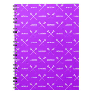 Purple Lacrosse Sticks Notebook