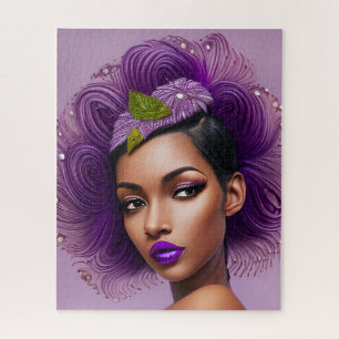 Purple Lady Jigsaw Puzzle
