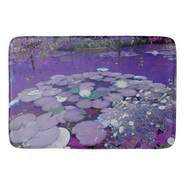 Purple Lake Dreaming Bath Mat (Front)