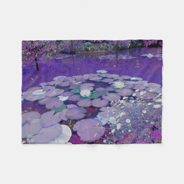 Purple Lake Dreaming Fleece Blanket (Front (Horizontal))