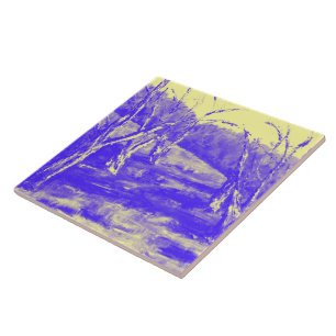Purple Lands Yellow Skies Ceramic Tile