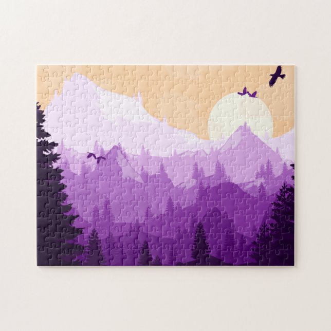 Purple Landscape Puzzle (Horizontal)