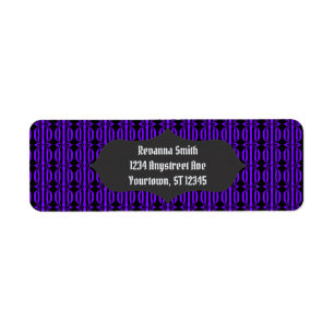 Purple Lanterns Goth Halloween Return Address Label