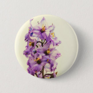 Purple Larkspur Delphinium 6 Cm Round Badge