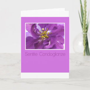 Purple larkspur sympathy card italian