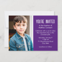 Purple Latter-day Saint Child Photo Baptism