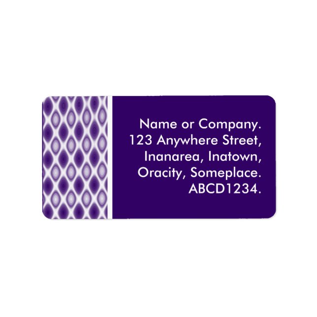 Purple Lattice Label (Front)