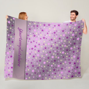 purple,laughing, happy, stars, rainbow, colours, fleece blanket