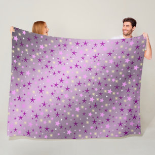 purple,laughing, happy, stars, rainbow, colours, fleece blanket