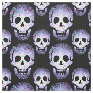 Purple Laughing Skulls Cheeky Witch® Pagan Wiccan Fabric