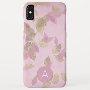 Purple Lavender and Gold Foil Fall Leaves iPhone XS Max Case