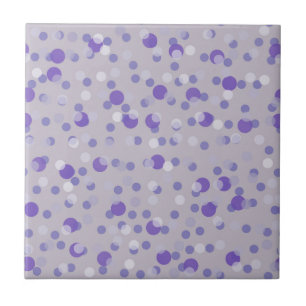 purple, lavender and gray dots ceramic tile