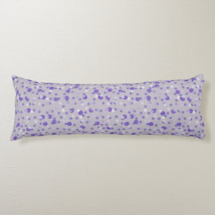 purple, lavender and grey dots body cushion