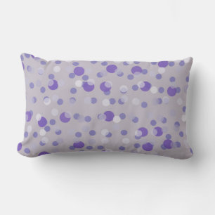 purple, lavender and grey dots lumbar cushion