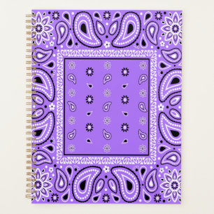 Purple Lavender Bandanna Paisley Country Hip Hop C Planner