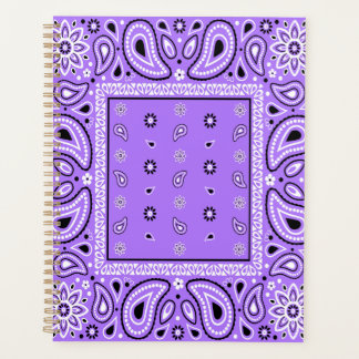 Purple Lavender Bandanna Paisley Country Hip Hop C Planner