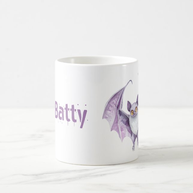 Purple Lavender Bat Coffee Mug (Center)