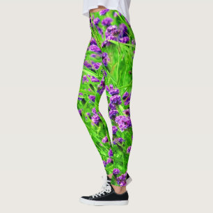 Purple_Lavender_Blooms,_ Leggings