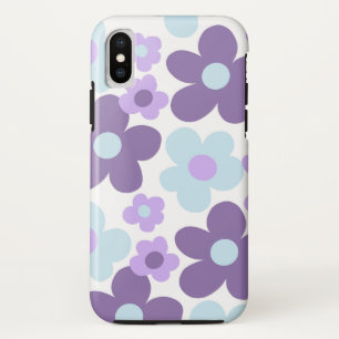 Purple Lavender Blue Daisies Retro Dream #1 #retro iPhone X Case