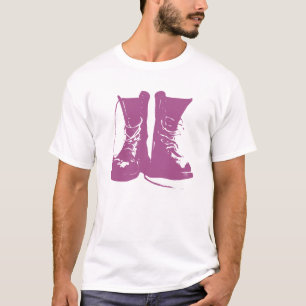 Purple Lavender Boots with Untied Laces T-Shirt