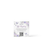 Purple Lavender Butterflies Quinceanera QR Gift 