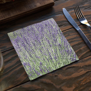 Purple Lavender Fields Floral Napkin