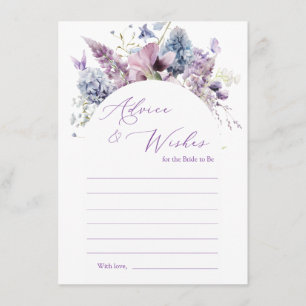Purple + Lavender Floral Advice Card