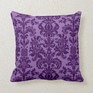 Purple & Lavender Floral Damasks Cushion