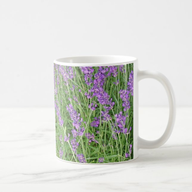 Purple Lavender Flowers Photograph Coffee Mug (Right)