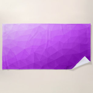 Purple lavender gradient geometric mesh pattern beach towel