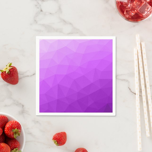 Purple lavender gradient geometric mesh pattern napkin (Insitu)